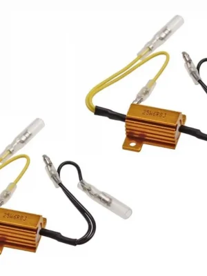 2x Motorrad Widerstand Lastwiderstand 12V 25W LED Mini Blinker Adapter Kabel Ausverkauf