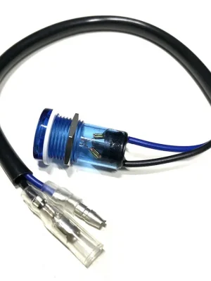 12V Kontrollleuchte Blau mit Kabel 15mm Gewinde für Zündapp Hercules Kreidler Neu Im Sortiment