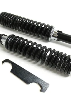 310mm Stoßdämpfer Schwarz Satz + Einstellschlüssel für Mofa Moped Mokick Rabatt