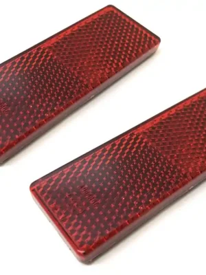 Versand Am Gleichen Tag 2x Reflektor Katzenauge Rot 85,5x31,5mm selbstklebend E-geprüft