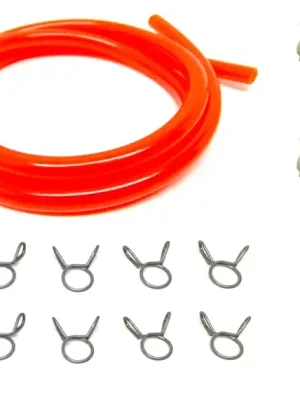 Benzinschlauch Rot Federklemme Benzinfilter Set für Roller / Mofa / Moped / Universal Echt