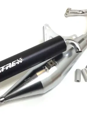 Tecnigas Q-TRE Sportauspuff Chrom für Piaggio & Gilera 50ccm 2T Bestseller