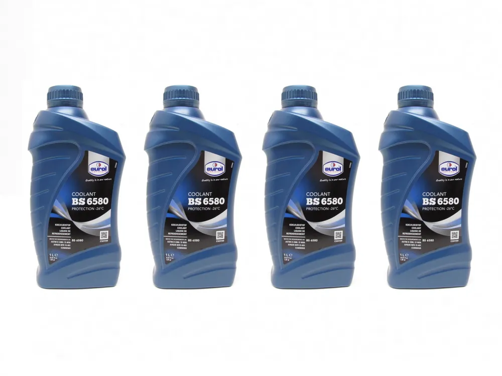 4x 1 Liter Kühlflüssigkeit Kühlmittel Kühler Frostschutz Blau für Roller Motorrad Ausverkauf