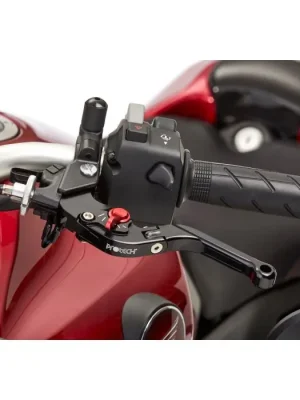 PROTECH Bremshebel Sport schwarz, Versteller rot ABE passt für KAWASAKI Z1000(07-09)/Z1000(10-13)/Z1000(14-16)/Z1000(17-20)/Z1000 R Edition(17-20)/Z1000 SX(11-13)/Z1000 SX(14-16)/Z1000 SX(17-19)/Z750R Versand Am Gleichen Tag