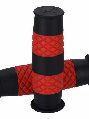 13 1/2 Outlaw Griffe–Gummigriffe Schwarz-Rot für Custombikes mit 7/8" Lenker Sonderaktion