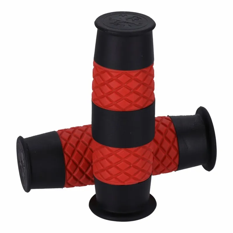 13 1/2 Outlaw Griffe–Gummigriffe Schwarz-Rot für Custombikes mit 7/8" Lenker Sonderaktion