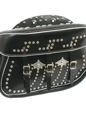 Finale Aktion Samwel Streamliner Satteltasche, Leder, Schwarz, für Harley-Davidson 49-51 WLC