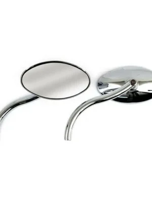 1 Paar Spiegel Oval Styled, Chrom, für Harley-Davidson Online Kaufen