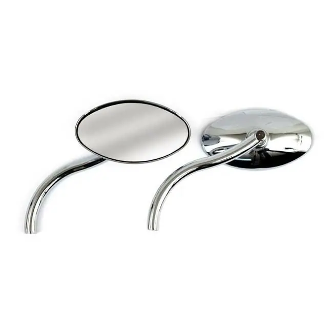 1 Paar Spiegel Oval Styled, Chrom, für Harley-Davidson Online Kaufen