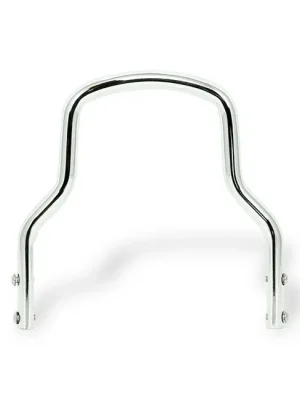 Zertifiziert Sissy Bar Rund 5,5" hoch, Chrom, für Harley - Davidson Softail, Dyna, Sportster