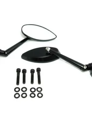 1 Paar Spiegel Deepcut, Spiegelarm einstellbar, Schwarz, für Harley-Davidson Angebot