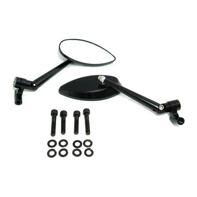 1 Paar Spiegel Deepcut, Spiegelarm einstellbar, Schwarz, für Harley-Davidson Angebot