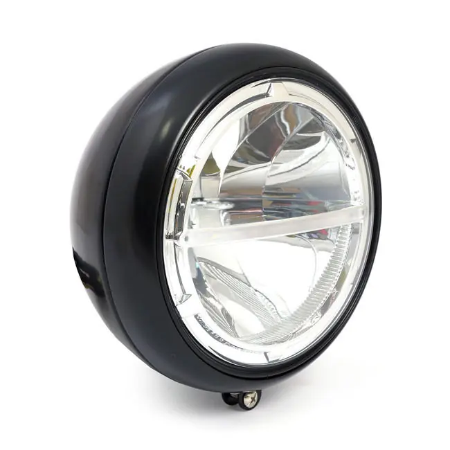 Scheinwerfer LED FL 7" Schwarz, für Harley - Davidson mit E-Prüfzeichen Knallerangebot