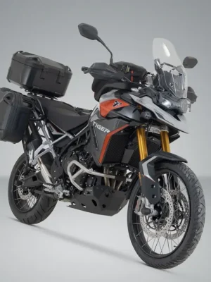 Preisreduziert SW-Motech Adventure Set DUSC mit Topcase L Schwarz. Triumph Tiger 900/GT/Rally/Pro (19-23).