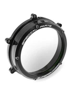 DBK Special Parts CC119902 - Ducati BLACK-BLACK KLARER KUPPLUNGSDECKEL PANIGALE / STREETFIGHTER passend für Ducati - Modelle Knallerangebot
