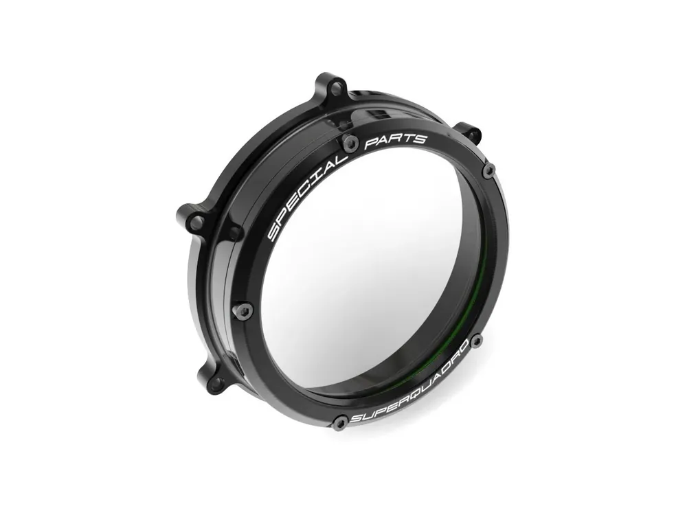 DBK Special Parts CC119902 - Ducati BLACK-BLACK KLARER KUPPLUNGSDECKEL PANIGALE / STREETFIGHTER passend für Ducati - Modelle Knallerangebot