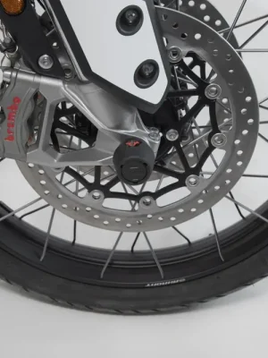 Schneller Versand SW-Motech Sturzpad-Kit für Vorderachse Schwarz. Triumph, Honda, Yamaha Modelle.