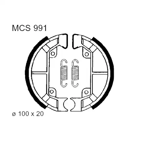 Bremsbacken mit Feder TRW MCS991 (1 Satz) Neuheit