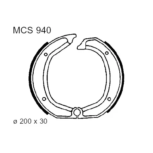 Günstig Bremsbacken ohne Feder TRW MCS940 (1 Satz)