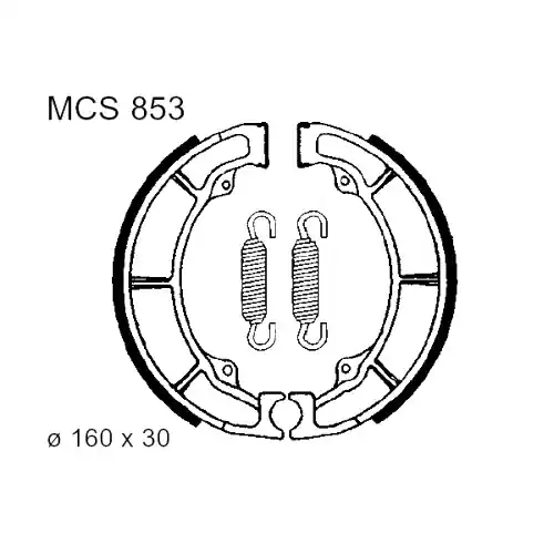 Bremsbacken mit Feder TRW MCS853 (1 Satz) Wochenendangebot