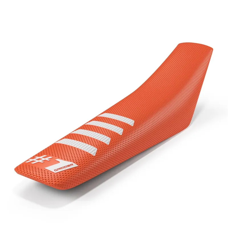 Onegripper - Funda para sillín n.º 1 Ribbed naranja/blanco Online Kaufen