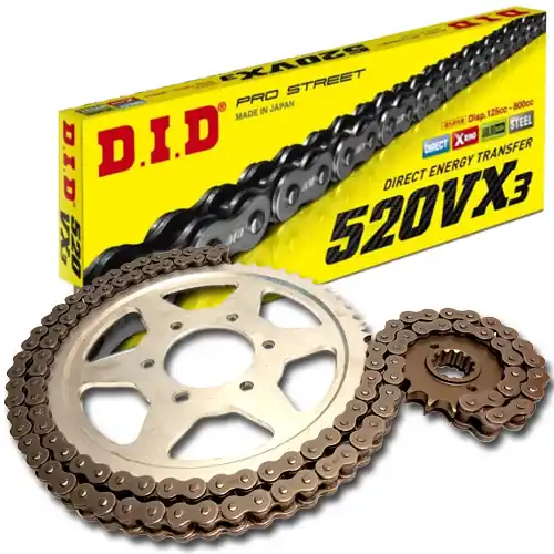 Zertifiziert DID Kettensatz Stahl Yamaha XT 250 (3Y3) Bj.1980